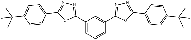 2,2'-(3,1-フェニレン)ビス[5-(4-tert-ブチルフェニル)-1,3,4-オキサジアゾール] 化学構造式