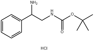 (2-氨基-2-苯基乙基)-氨基甲酸叔丁酯盐酸盐, 138374-18-2, 结构式