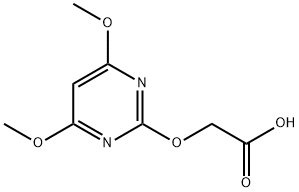 Acetic acid, [(4,6-dimethoxy-2-pyrimidinyl)oxy]- (9CI) 结构式