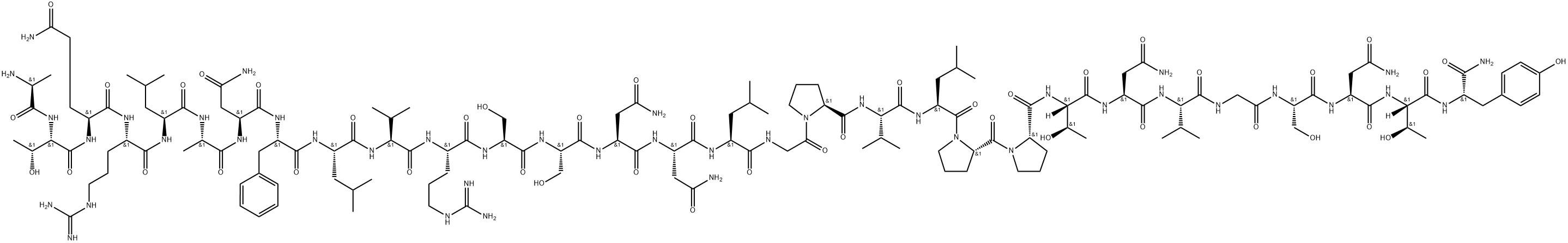 AMYLIN (8-37) (RAT), 138398-61-5, 结构式