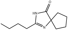 2-ブチル-1,3-ジアザスピロ-[4-4] ノン-1-エン-4-オン酸 化学構造式