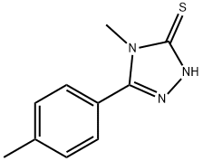 4-メチル-5-(4-メチルフェニル)-4H-1,2,4-トリアゾール-3-チオール 化学構造式