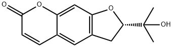(S)-2,3-ジヒドロ-2-(1-ヒドロキシ-1-メチルエチル)-7H-フロ[3,2-g][1]ベンゾピラン-7-オン 化学構造式