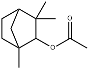 1，3，3-トリメチルビシクロ［2．2．1］ヘプタ-2-イル＝アセタート 化学構造式