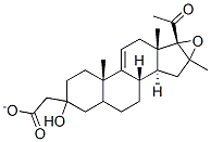 16,17-Epoxy-3-hydroxy-16-methyl-pregn-9(11)-ene-20-one-3-acetate Struktur