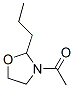 Oxazolidine, 3-acetyl-2-propyl- (9CI) Structure