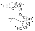1,1'-イソプロピリデンジルコノセンジクロリド 化学構造式