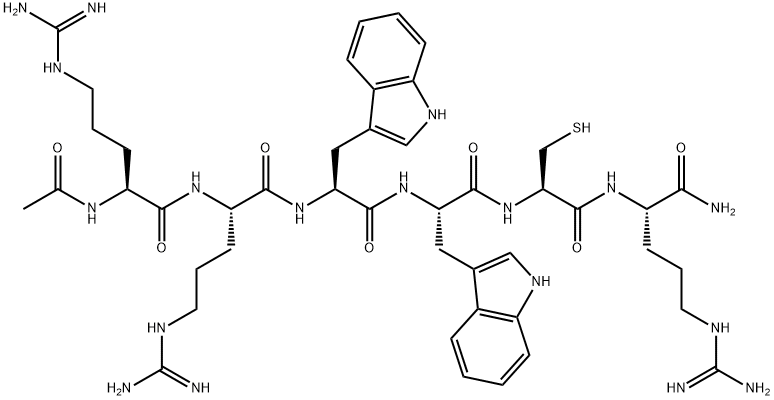 AC-ARG-ARG-TRP-TRP-CYS-ARG-NH2 Structure