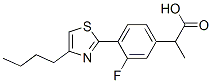 3-Fluoro-α-methyl-4-(4-butyl-2-thiazolyl)benzeneacetic acid 结构式