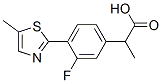 3-Fluoro-α-methyl-4-(5-methyl-2-thiazolyl)benzeneacetic acid Structure