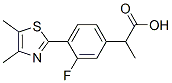 2-[4-(4,5-ジメチルチアゾール-2-イル)-3-フルオロフェニル]プロピオン酸 化学構造式