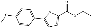 5-(4-甲氧基苯基)噻吩-2-羧酸乙酯 结构式