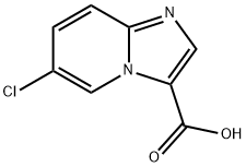 6-クロロイミダゾ[1,2-A]ピリジン-3-カルボン酸水和物 化学構造式