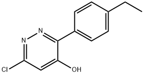 6-CHLORO-3-(4-ETHYLPHENYL)-4-PYRIDAZINOL 结构式