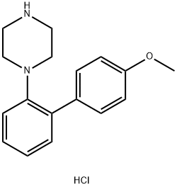 1-(4'-Methoxy[1,1'-biphenyl]-2-yl)-piperazine Hydrochloride 化学構造式
