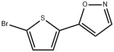 2-ブロモ-5-(イソオキサゾール-5-イル)チオフェン 化学構造式