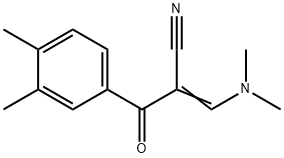 2-[(ジメチルアミノ)メチレン]-3-(3,4-ジメチルフェニル)-3-オキソプロパンニトリル 化学構造式