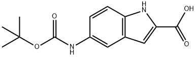 5-(tert-butoxycarbonylamino)-1H-indole-2-carboxylic acid Structure