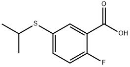BENZOIC ACID, 2-FLUORO-5-[(1-METHYLETHYL)THIO]- Structure
