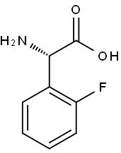 (S)-氨基-(2-氟-苯基)-乙酸, 138751-04-9, 结构式