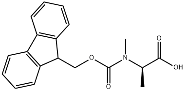 FMOC-N-メチル-D-アラニン 化学構造式