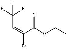 (E)-2-Bromo-4,4,4-trifluoro-2-butenoic acid ethyl ester Structure
