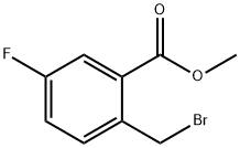 2-溴甲基-5-氟苯甲酸甲酯,138786-65-9,结构式