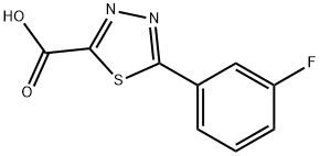 5-(3-fluorophenyl)-1,3,4-thiadiazole-2-carboxylic acid Structure