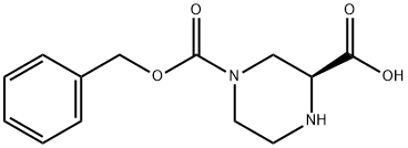 (S)-4-(ベンジルオキシカルボニル)ピペラジン-2-カルボン酸 化学構造式