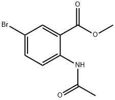 2-乙酰胺基-5-溴苯甲酸甲酯 结构式