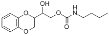 1-(1,4-Benzodioxan-2-yl)-1,2-ethanediol 2-butylcarbamate 结构式