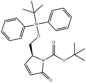 (2S)-2-[[[(叔丁基)二苯基硅]氧基]甲基]-2,5-二氢-5-氧代-1H-吡咯-1-羧酸叔丁酯, 138871-58-6, 结构式