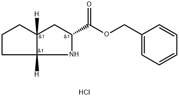(R,R,R)-2-Azabicyclo[3.3.0]octane-3-carboxylic Acid Benzyl Ester Hydrochloride Salt Struktur