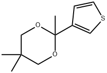 3-(2,5,5-三甲基-1,3-二氧己环-2-基)噻吩,138890-86-5,结构式