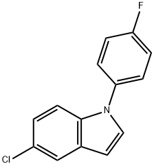 5-氯-1-(4-氟苯基)-1H-吲哚, 138900-22-8, 结构式