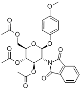 4-甲氧苯基-3,4,6-三-O-乙酰-2-脱氧-2-苯二甲酰亚氨基-Β-D-吡喃葡萄糖苷,138906-41-9,结构式