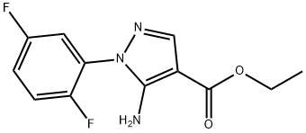 5-氨基-1-(2,5-二氟苯基)吡唑-4-甲酸乙酯, 138907-69-4, 结构式