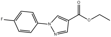 1-(4-フルオロフェニル)-1H-ピラゾール-4-カルボン酸エチル 化学構造式