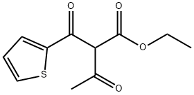 2-[(2-チエニル)カルボニル]3-オキソブタン酸エチル 化学構造式