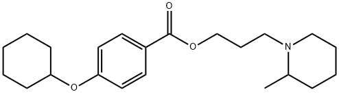 4-(シクロヘキシルオキシ)安息香酸3-(2-メチル-1-ピペリジニル)プロピル 化学構造式
