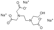 N-(2-ヒドロキシエチル)エチレンジアミン-N,N',N'-三酢酸三ナトリウム 化学構造式