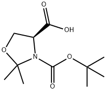 (S)-3-(TERT-BUTOXYCARBONYL)-2,2-DIMETHYLOXAZOLIDINE-4-CARBOXYLIC ACID Structure