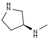(3S)-(-)-3-(メチルアミノ)ピロリジン 化学構造式