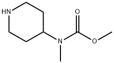 Carbamic  acid,  methyl-4-piperidinyl-,  methyl  ester  (9CI) Structure