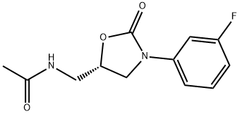 (S)-N-[[3-(3-氟苯基)-2-氧代-5-恶唑烷基]甲基]乙酰胺, 139071-79-7, 结构式