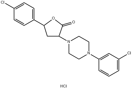 139084-83-6 2(3H)-Furanone, dihydro-5-(4-chlorophenyl)-3-(4-(3-chlorophenyl)-1-pip erazinyl)-, monohydrochloride