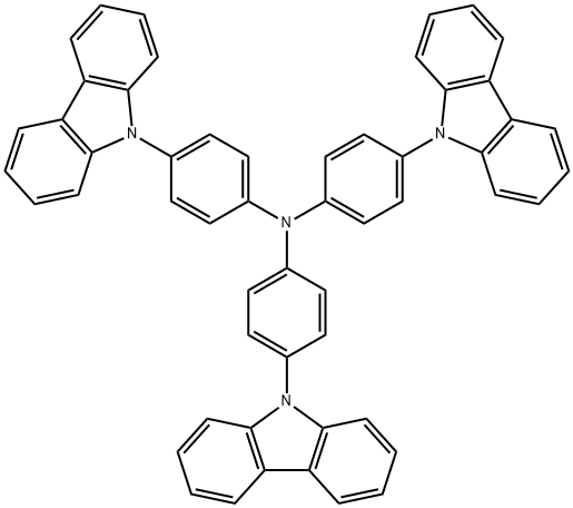 4,4',4''-トリ-9-カルバゾリルトリフェニルアミン 化学構造式
