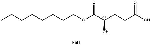 (2R)-2-ヒドロキシグルタル酸オクチルエステルナトリウム塩 化学構造式