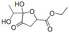 Tetrahydro-5-hydroxy-5-(1-hydroxyethyl)-4-oxo-2-furancarboxylic acid ethyl ester 结构式