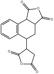 4-(2,5-ジオキソテトラヒドロフラン-3-イル)-1,2,3,4-テトラヒドロナフタレン-1,2-ジカルボン酸無水物 化学構造式